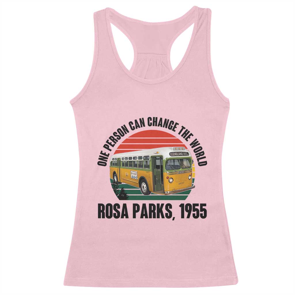 Rosa Parks Racerback Tank Top One Person Can Change The World - Wonder Print Shop