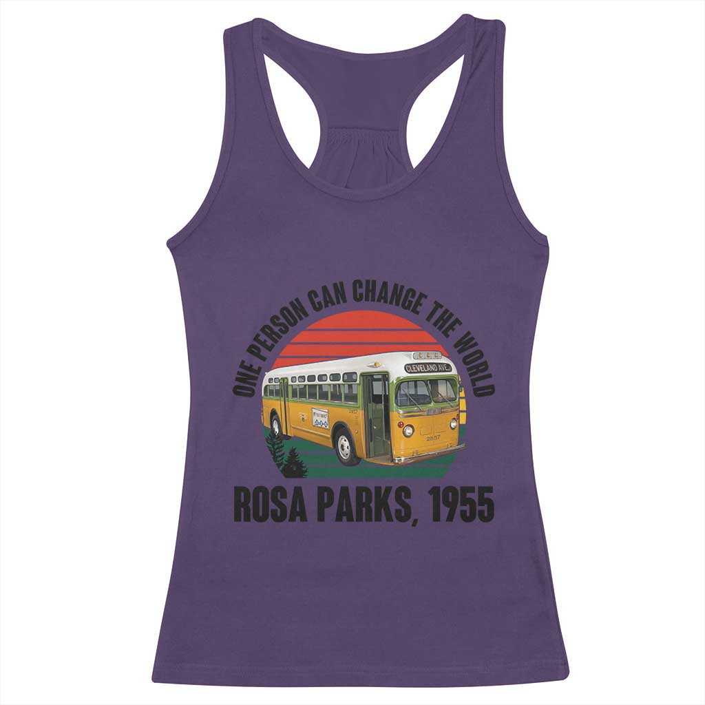Rosa Parks Racerback Tank Top One Person Can Change The World - Wonder Print Shop