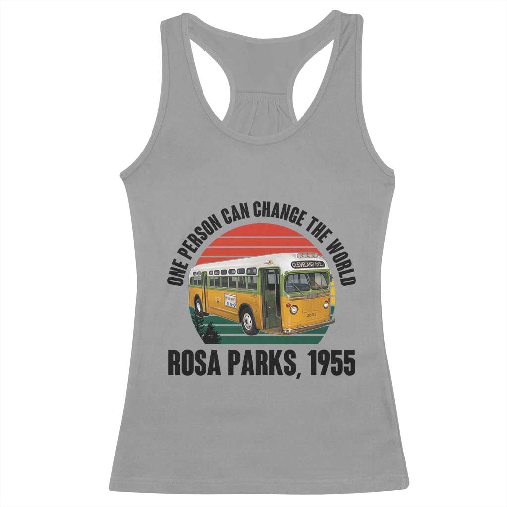 Rosa Parks Racerback Tank Top One Person Can Change The World - Wonder Print Shop