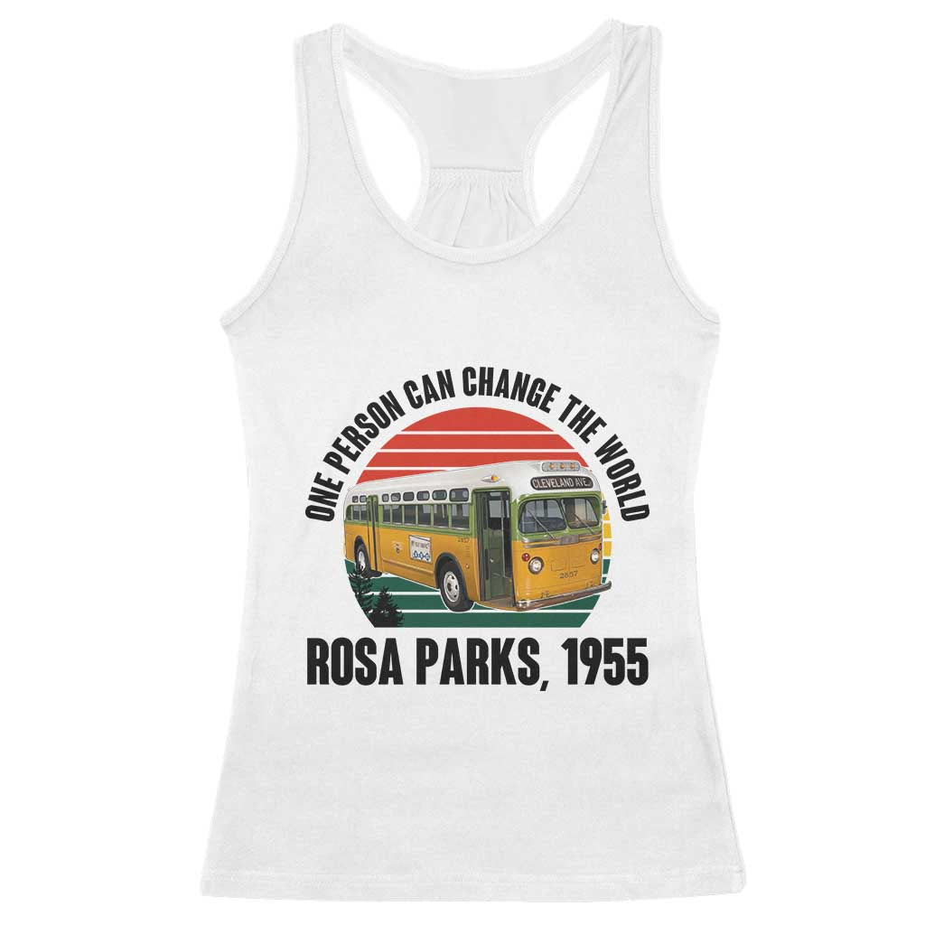 Rosa Parks Racerback Tank Top One Person Can Change The World - Wonder Print Shop