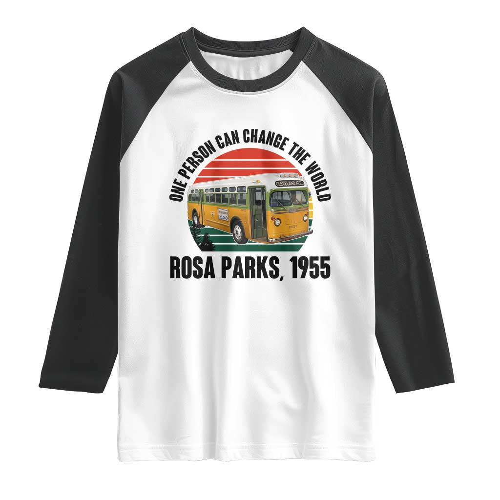Rosa Parks Raglan Shirt One Person Can Change The World - Wonder Print Shop