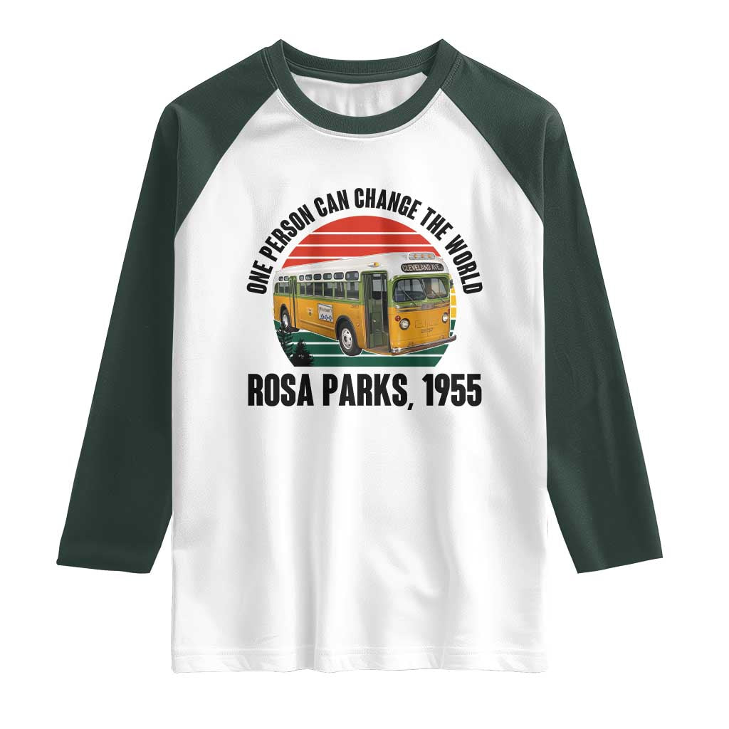 Rosa Parks Raglan Shirt One Person Can Change The World - Wonder Print Shop