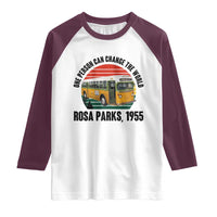 Rosa Parks Raglan Shirt One Person Can Change The World - Wonder Print Shop