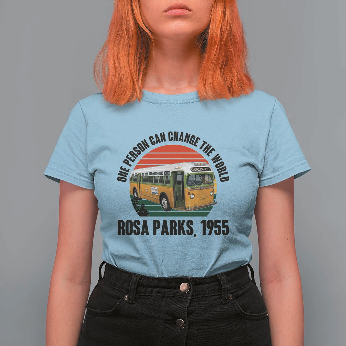 Rosa Parks T Shirt For Women One Person Can Change The World - Wonder Print Shop