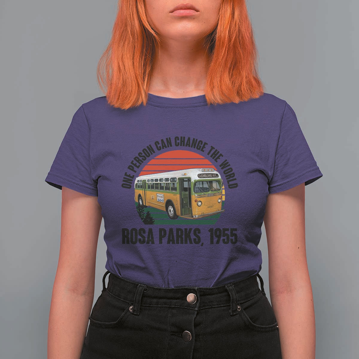 Rosa Parks T Shirt For Women One Person Can Change The World - Wonder Print Shop