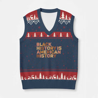 Black History Melanin African American Pride V-Neck Knit Sweater Vest - Wonder Print Shop