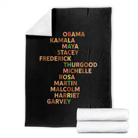 Black Leader History Melanin African American Pride Throw Blanket - Wonder Print Shop