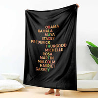 Black Leader History Melanin African American Pride Throw Blanket - Wonder Print Shop