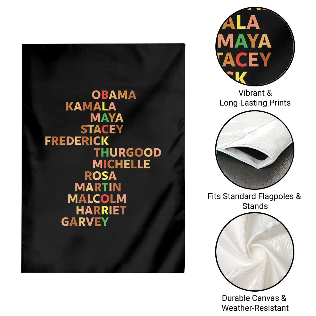 Black Leader History Melanin African American Pride Garden Flag - Wonder Print Shop
