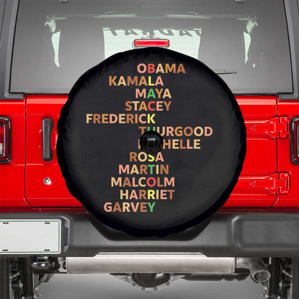 Black Leader History Melanin African American Pride Spare Tire Cover - Wonder Print Shop