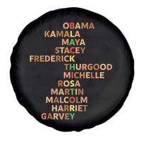 Black Leader History Melanin African American Pride Spare Tire Cover - Wonder Print Shop