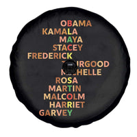 Black Leader History Melanin African American Pride Spare Tire Cover - Wonder Print Shop