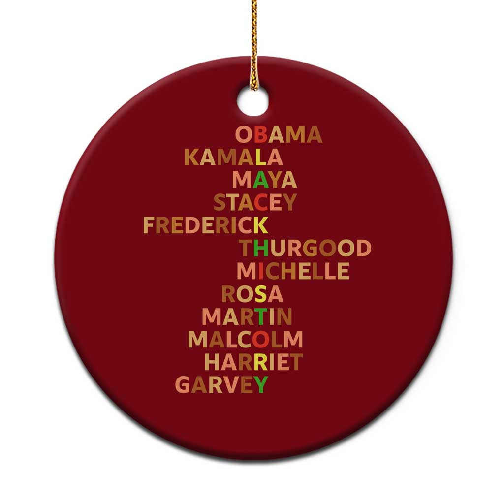 Black Leader History Melanin African American Pride Ceramic Ornament - Wonder Print Shop