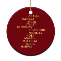 Black Leader History Melanin African American Pride Ceramic Ornament - Wonder Print Shop
