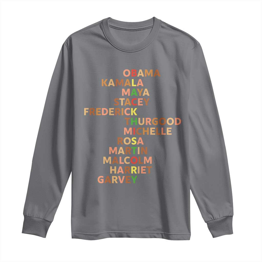 Black Leader History Melanin African American Pride Long Sleeve Shirt - Wonder Print Shop