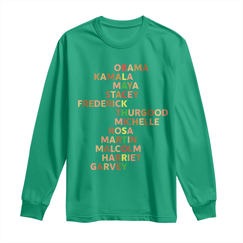 Black Leader History Melanin African American Pride Long Sleeve Shirt - Wonder Print Shop