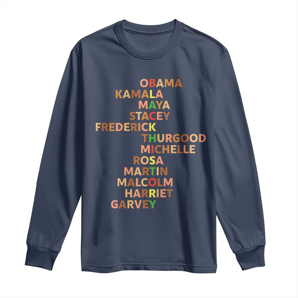 Black Leader History Melanin African American Pride Long Sleeve Shirt - Wonder Print Shop