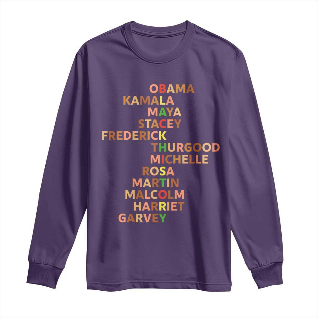 Black Leader History Melanin African American Pride Long Sleeve Shirt - Wonder Print Shop
