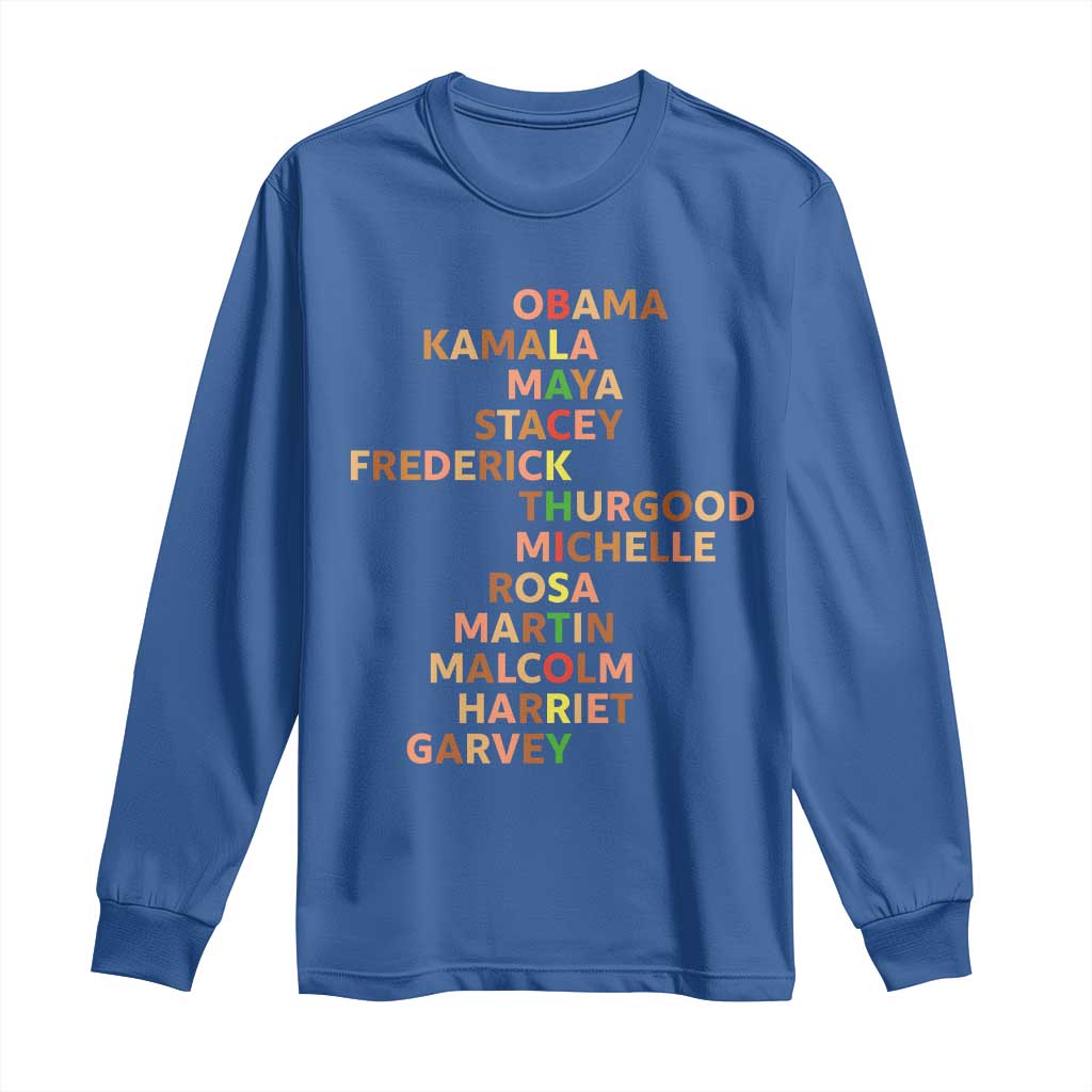 Black Leader History Melanin African American Pride Long Sleeve Shirt - Wonder Print Shop