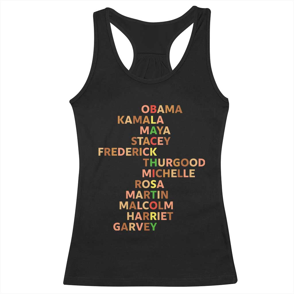 Black Leader History Melanin African American Pride Racerback Tank Top - Wonder Print Shop