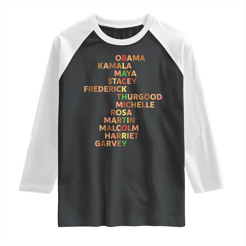 Black Leader History Melanin African American Pride Raglan Shirt - Wonder Print Shop