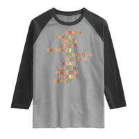 Black Leader History Melanin African American Pride Raglan Shirt - Wonder Print Shop