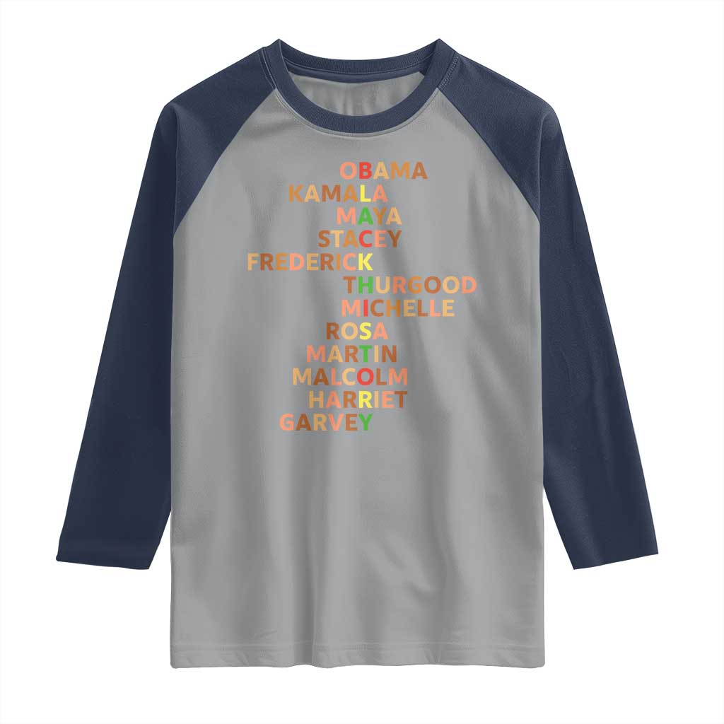 Black Leader History Melanin African American Pride Raglan Shirt - Wonder Print Shop