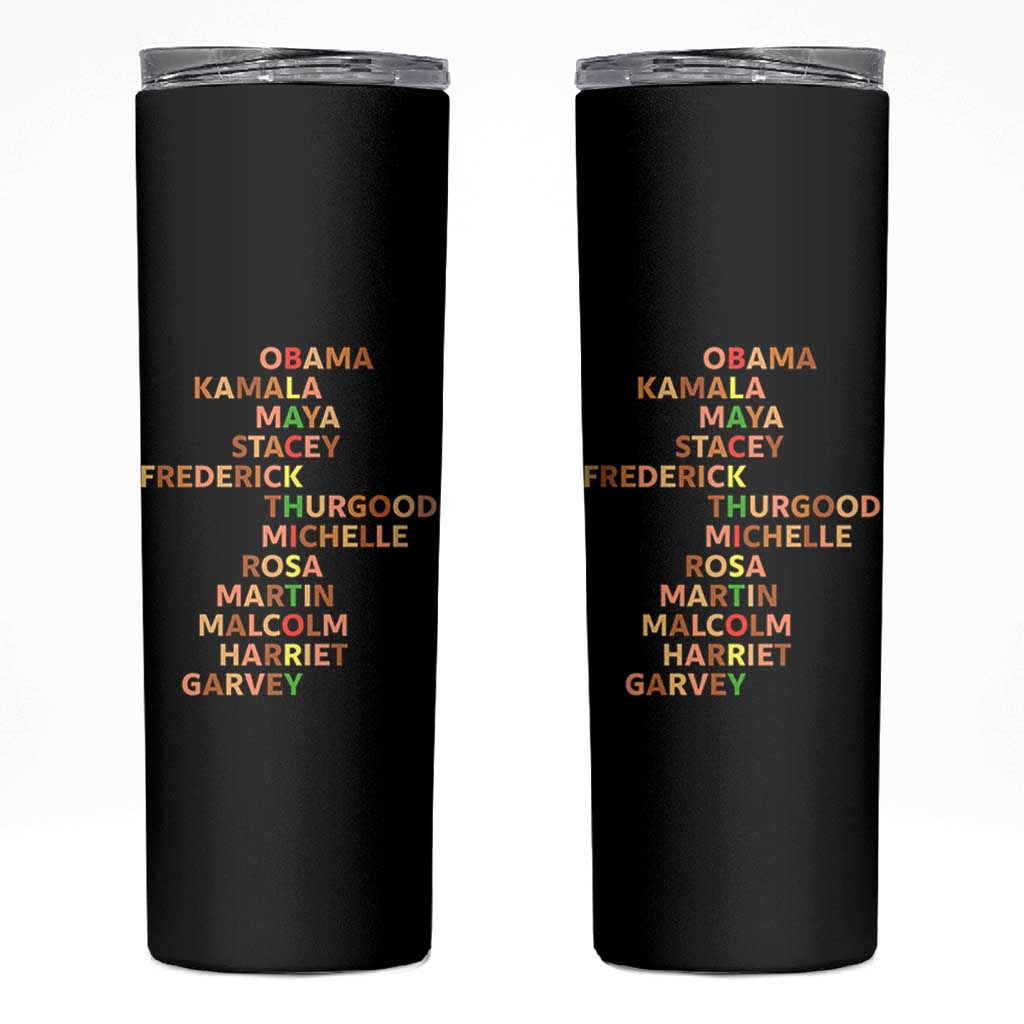 Black Leader History Melanin African American Pride Skinny Tumbler - Wonder Print Shop
