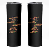Black Leader History Melanin African American Pride Skinny Tumbler - Wonder Print Shop