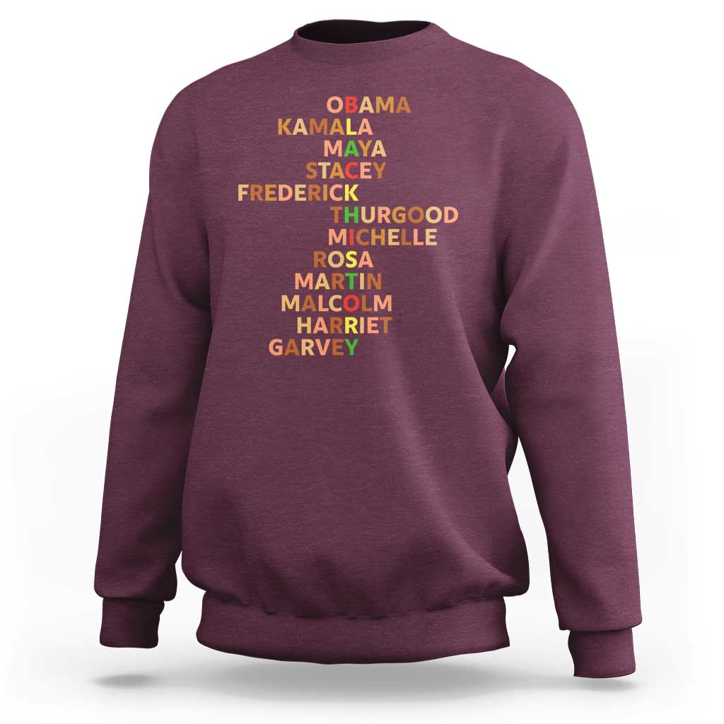 Black Leader History Melanin African American Pride Sweatshirt - Wonder Print Shop