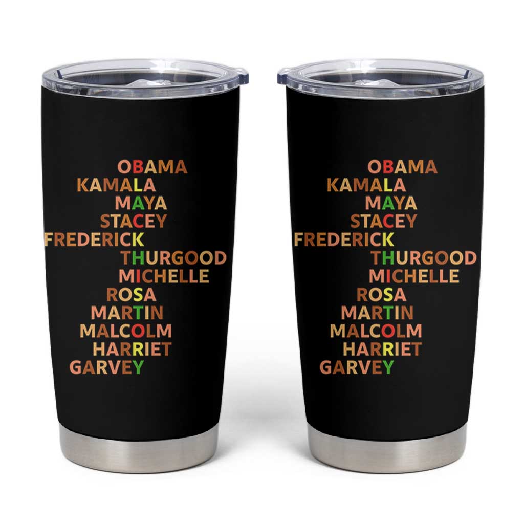 Black Leader History Melanin African American Pride Tumbler Cup - Wonder Print Shop
