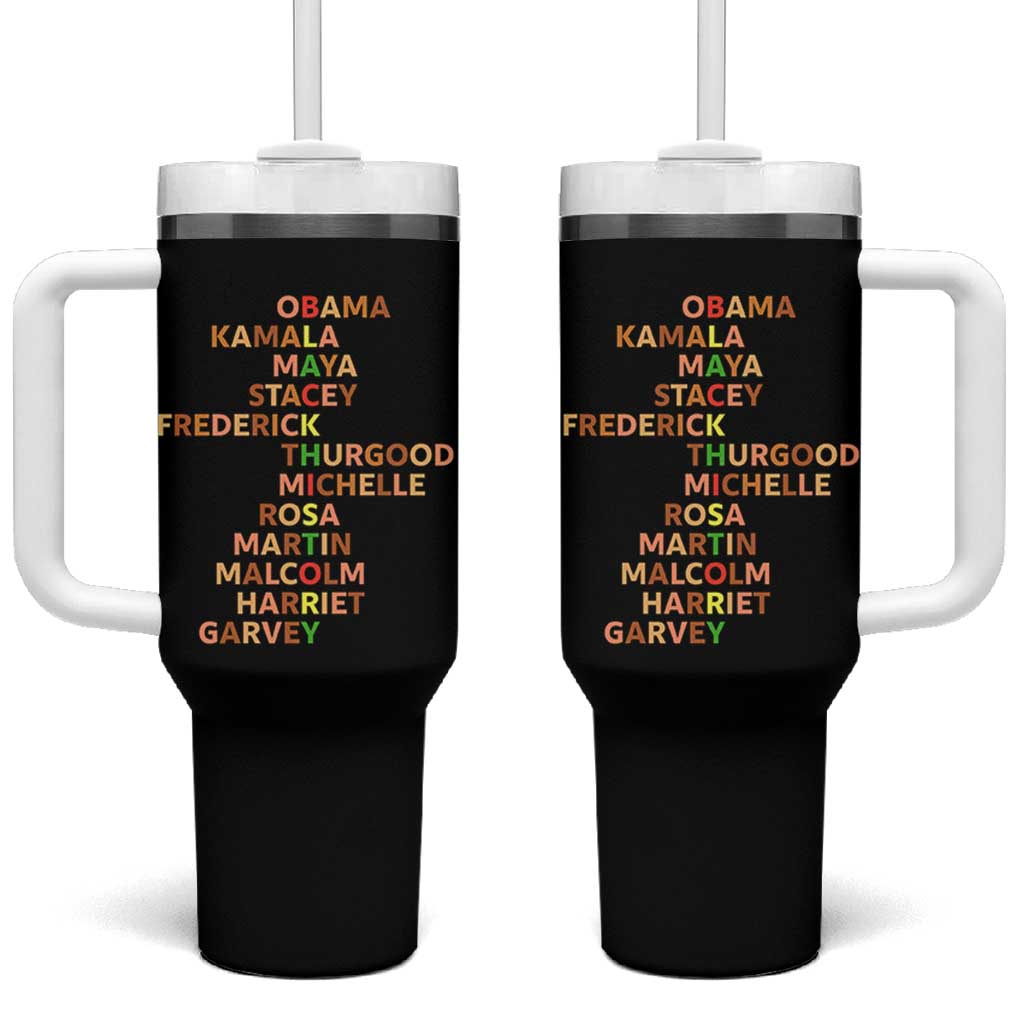 Black Leader History Melanin African American Pride Tumbler With Handle - Wonder Print Shop