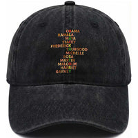 Black Leader History Melanin African American Pride Washed Cotton Baseball Cap