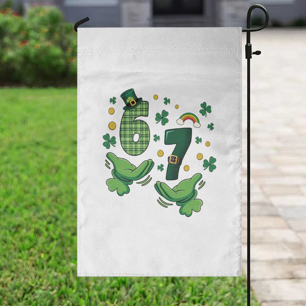 67 St Patricks Day Garden Flag Funny Six Seven Hands Meme