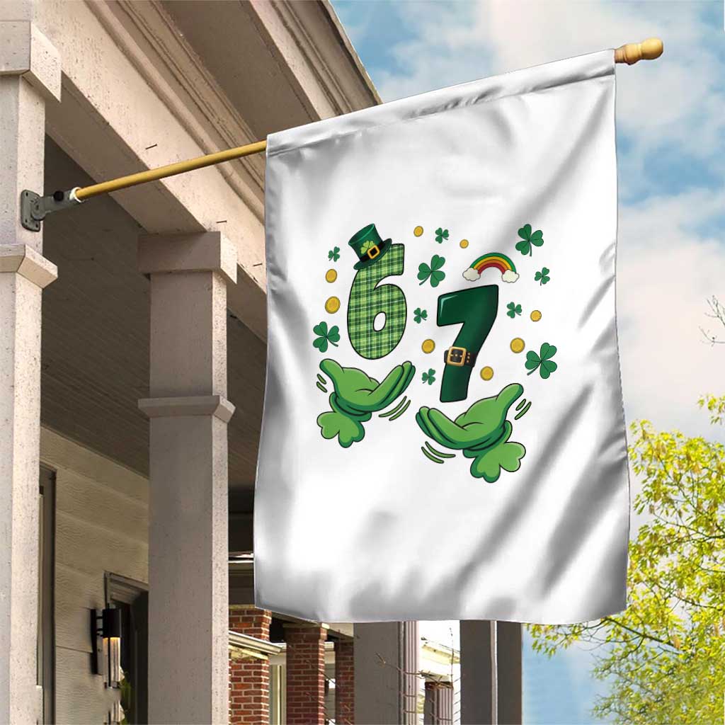 67 St Patricks Day Garden Flag Funny Six Seven Hands Meme