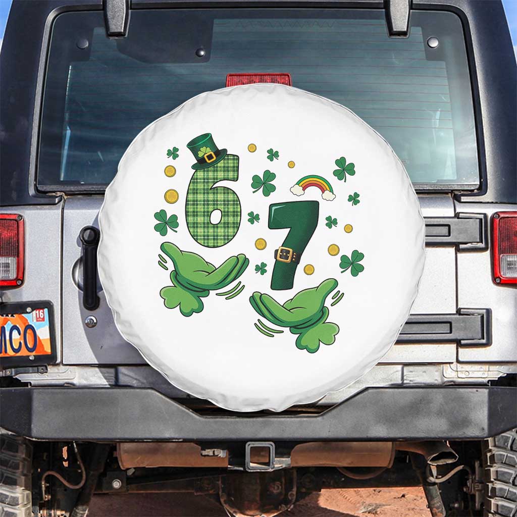 67 St Patricks Day Spare Tire Cover Funny Six Seven Hands Meme