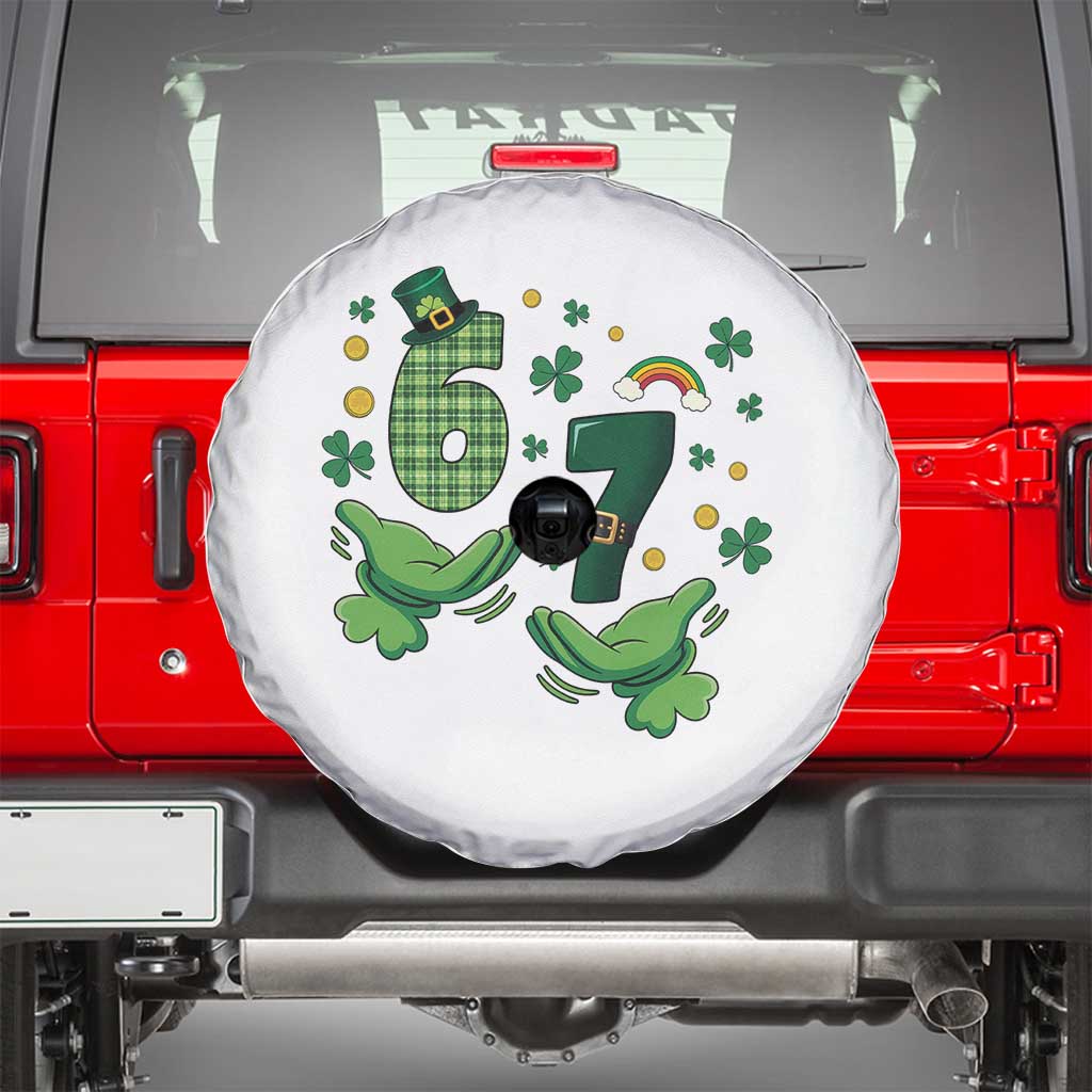 67 St Patricks Day Spare Tire Cover Funny Six Seven Hands Meme