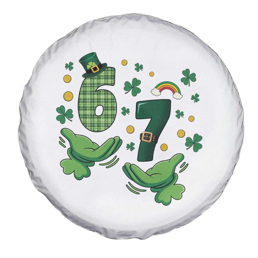 67 St Patricks Day Spare Tire Cover Funny Six Seven Hands Meme