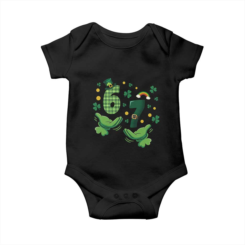 67 St Patricks Day Baby Onesie Funny Six Seven Hands Meme