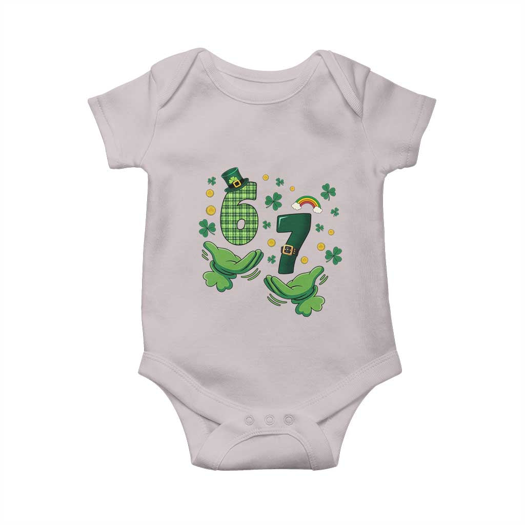67 St Patricks Day Baby Onesie Funny Six Seven Hands Meme