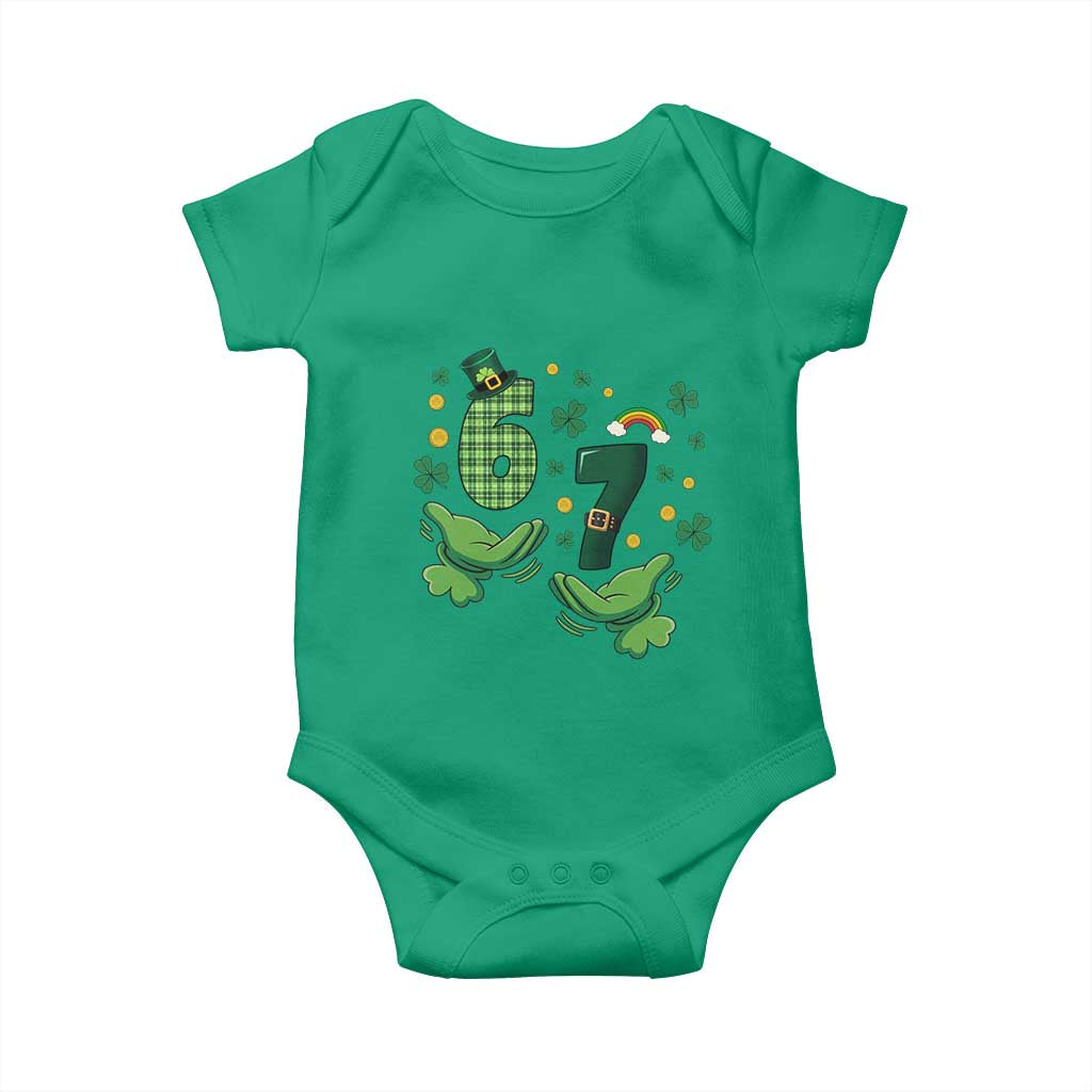 67 St Patricks Day Baby Onesie Funny Six Seven Hands Meme