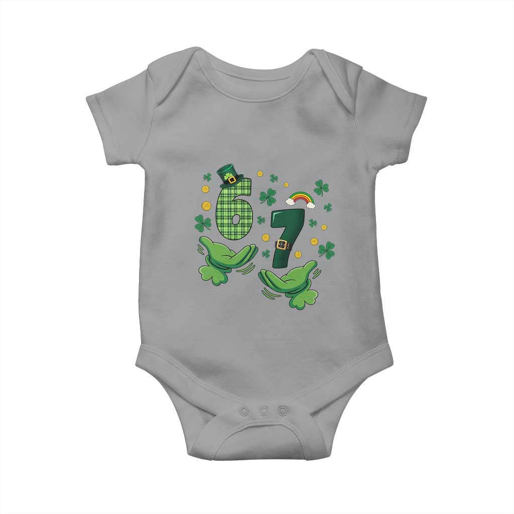 67 St Patricks Day Baby Onesie Funny Six Seven Hands Meme