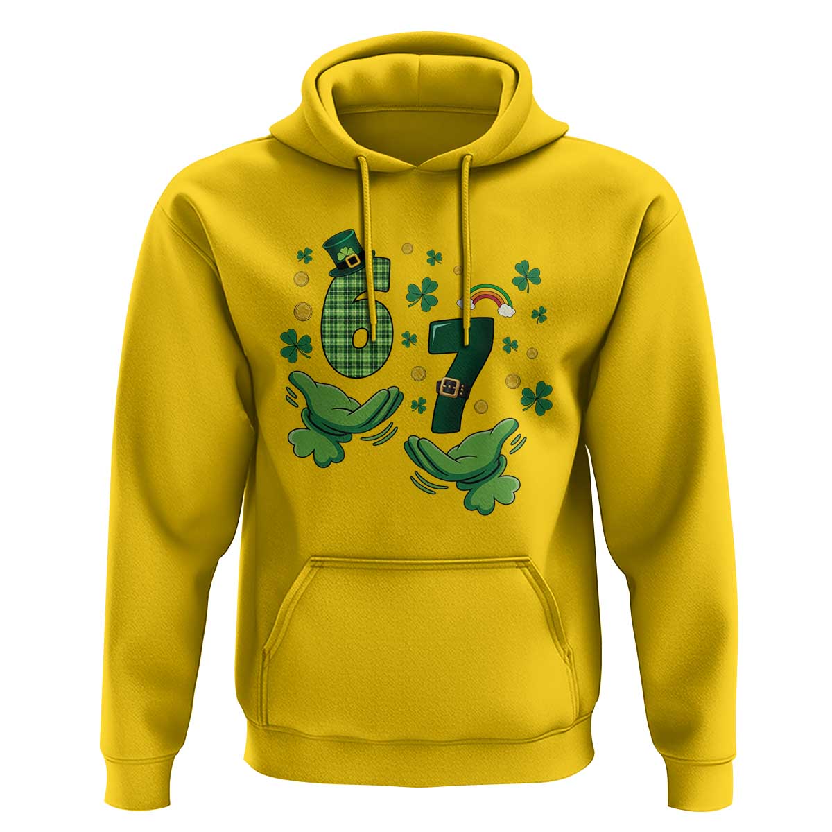 67 St Patricks Day Hoodie Funny Six Seven Hands Meme