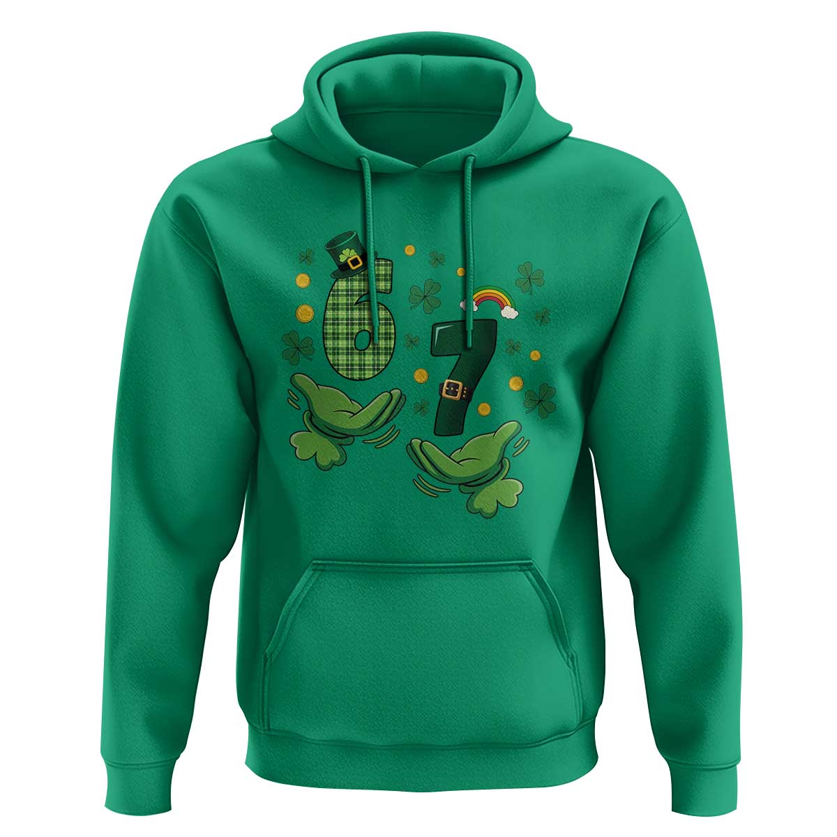 67 St Patricks Day Hoodie Funny Six Seven Hands Meme