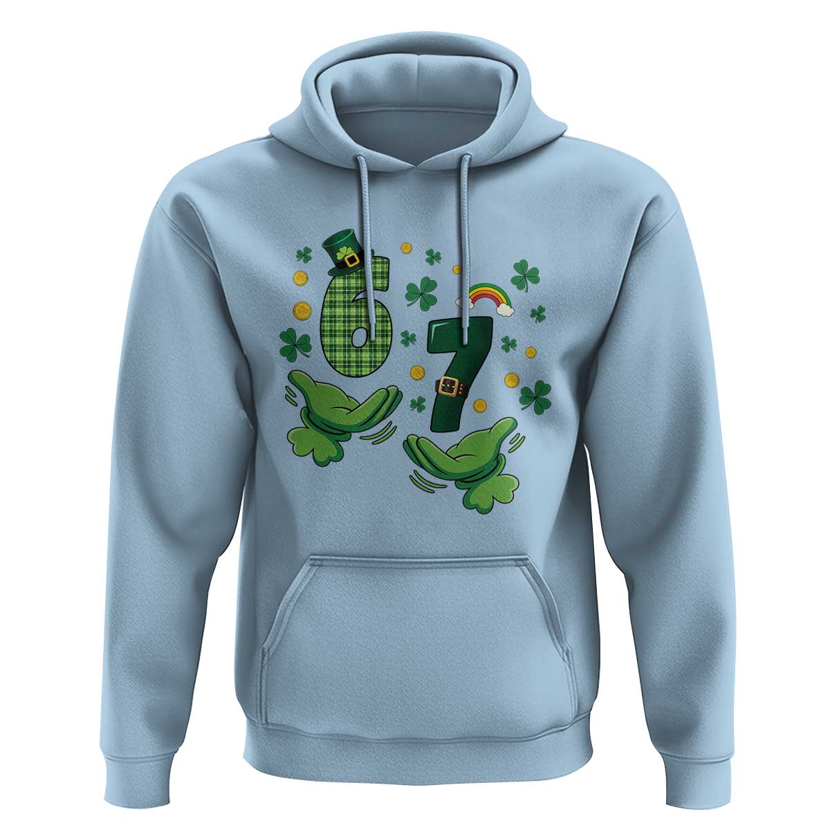 67 St Patricks Day Hoodie Funny Six Seven Hands Meme