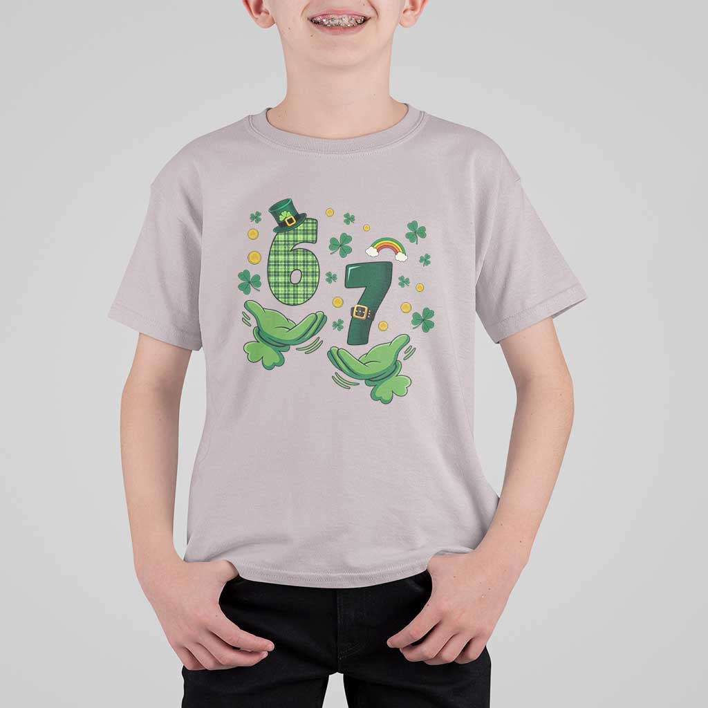 67 St Patricks Day T Shirt For Kid Funny Six Seven Hands Meme