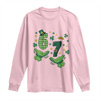 67 St Patricks Day Long Sleeve Shirt Funny Six Seven Hands Meme