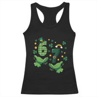 67 St Patricks Day Racerback Tank Top Funny Six Seven Hands Meme