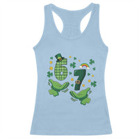 67 St Patricks Day Racerback Tank Top Funny Six Seven Hands Meme