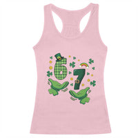 67 St Patricks Day Racerback Tank Top Funny Six Seven Hands Meme